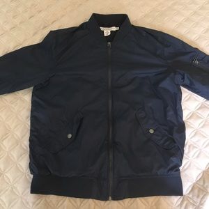 H&M men’s navy blue bomber jacket size M